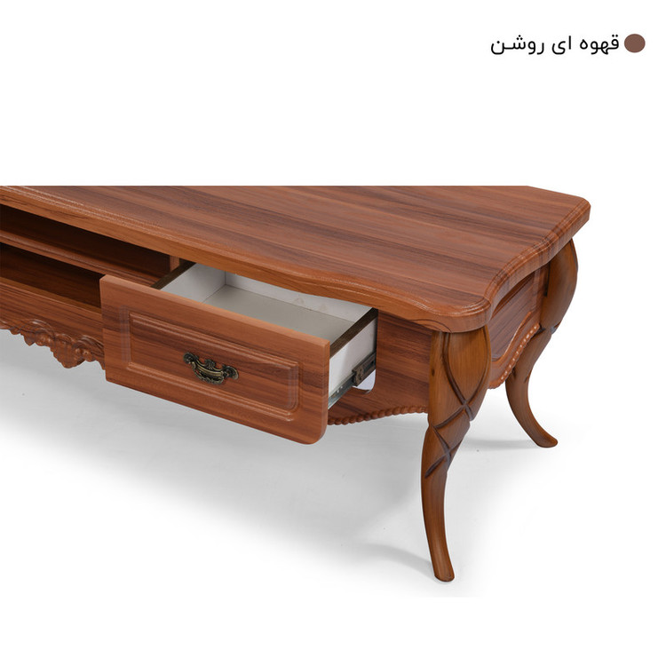 میز تلویزیون میز چوب مدل پیچک (ویهان استار)