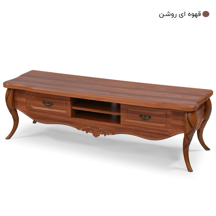 میز تلویزیون میز چوب مدل پیچک (ویهان استار)