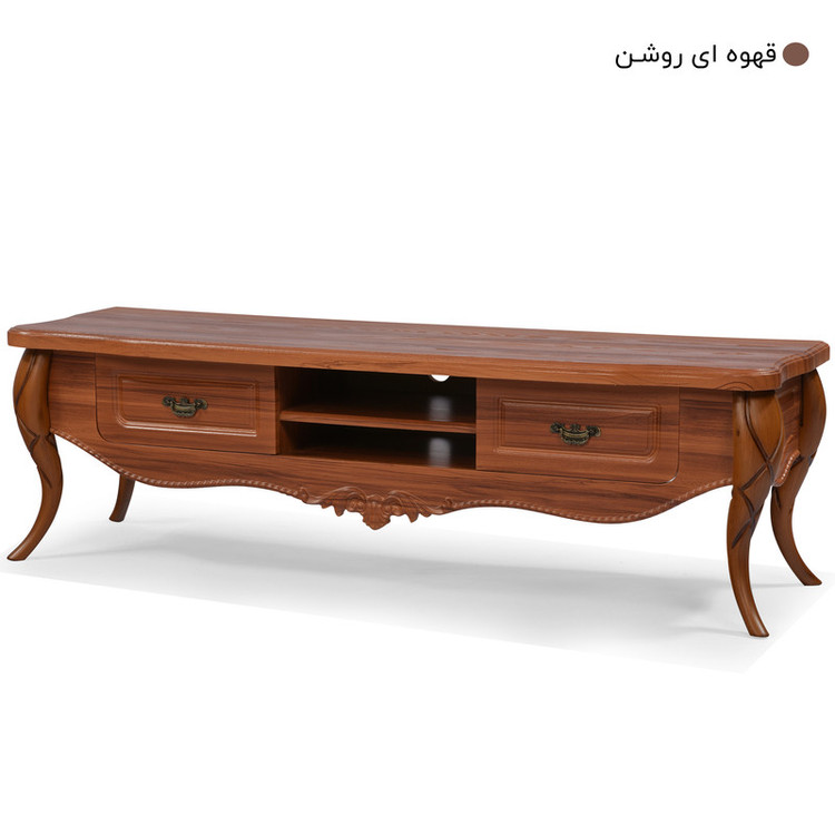 میز تلویزیون میز چوب مدل پیچک (ویهان استار)